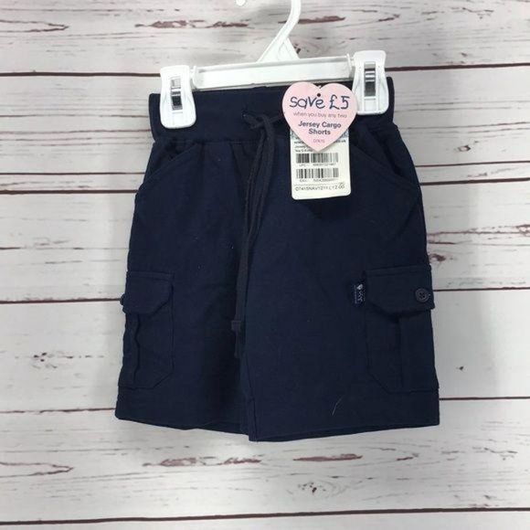 Jojo Mamane BeBe Navy Blue Infant Cargo shorts new - Picture 1 of 8